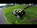 battery lawnmower g force mulching test