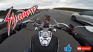 honda shadow 125, vitesse max sur autoroute.