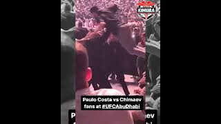 Slow Motion of Paulo Costa ATTACKED by Khamzat Chimaev Fans at UFC 294 #shorts #ufc #mma
