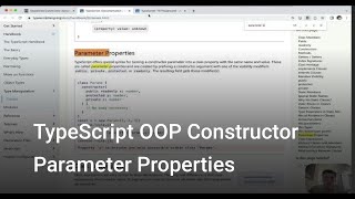 TypeScript OOP Constructor Parameter Properties