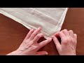 ぐるっと１回縫うだけ♡簡単ハンカチの作り方♡how to make a handkerchief.