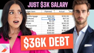 $36k in Debt and Only Makes $3k per Month | Millennial Real Life Budget Review Ep. 24