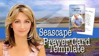 Seascape Prayer Card Template - The Funeral Program Site