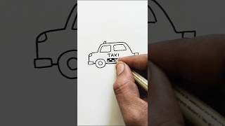 How To Draw Taxi | #drawing #shorts #viralvideo #trending