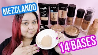 RETO: Mezclando Mis Bases de Maquillaje | Kawaii MakeUp