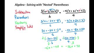 Algebra - Solving with “Nested” Parentheses