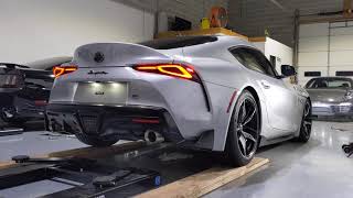 Toyota Supra A90 GR Cat-less Downpipe & Stock Exhaust