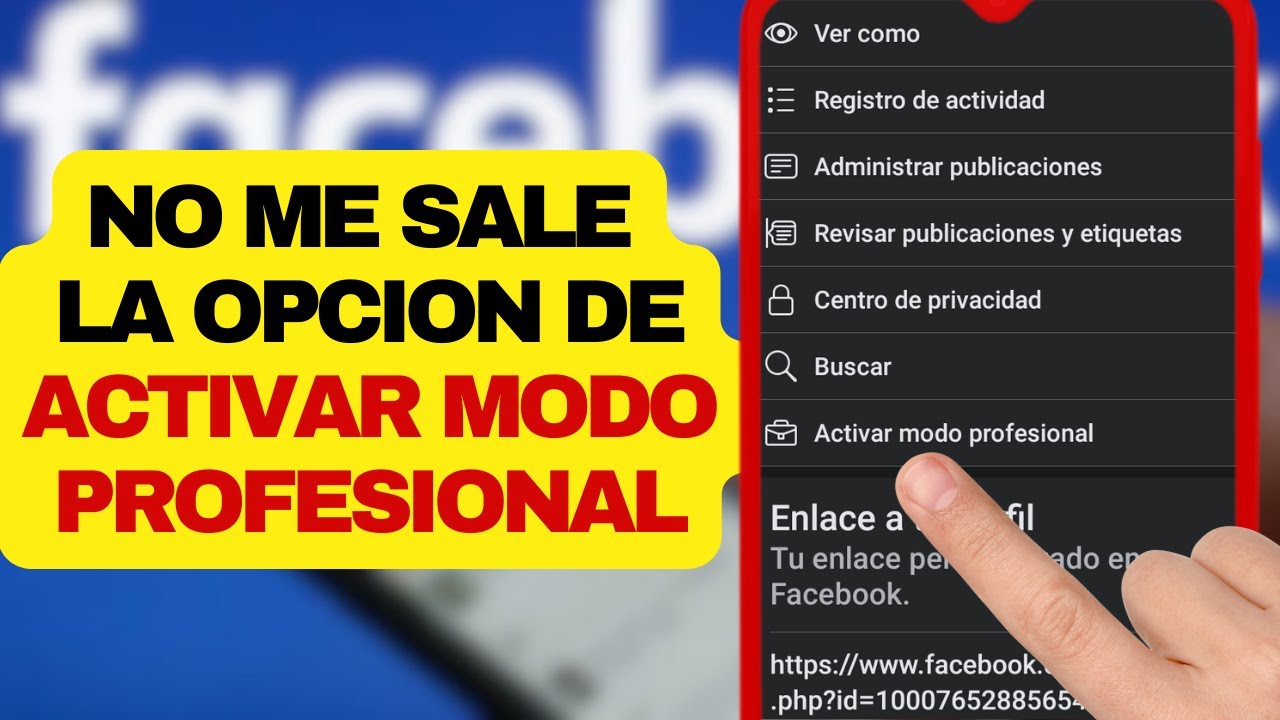 No Me Sale ACTIVAR MODO PROFESIONAL EN FACEBOOK /Como CONVERTIR Mi ...