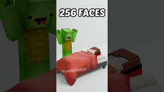 Good Night JJ Cloth Simulation in Minecraft - MAIZEN Animation #shorts #Mikey
