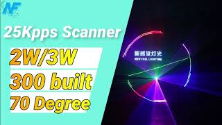 Newfeel M-Series 2w 3w 25Kpps Laser Animations RGB Stage Light