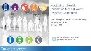 Public Event: Mobilizing mHealth Innovation for Real-World Evidence Generation