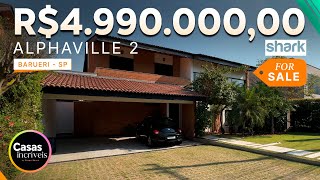 CASA LINDA À VENDA DE R$ 4.990.000,00 em Alphaville 2 | 403m² de Área Construída