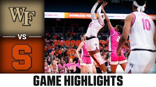 Wake Forest vs. Syracuse Game Highlights | 2024-25 ACC Women’s Basketball