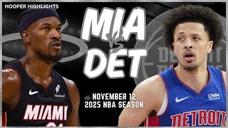 Miami Heat vs Detroit Pistons Full Game Highlights | Nov 12 | 2025 NBA Season