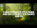 Climate Finance Strategies and  Disclosures for Banks and FIs