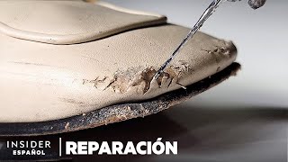 Cómo se restaura un par de mocasines Gucci de $1000 que fueron mordidos? | Reparación