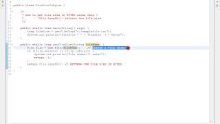 HOW TO GET FILE SIZE IN BYTES USING JAVA