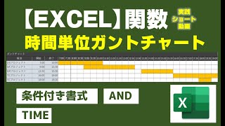 【Excel】時間単位ガントチャート TIME AND 条件付き書式【エクセル関数】エクコぺ