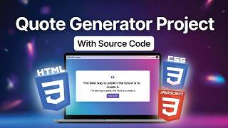 Project Quote Generator | HTML CSS JavaScripts 30 Projects Tutorial