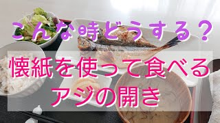 懐紙を使ってアジの開きを食べる／ちょっと良いテーブルマナー／リクエスト