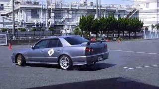 2016.9.25　烏帽子　ジムカーナ練習会AM　HR34改スカイライン　NISSAN SKYLINE GYMKHANA IN HIRATSUKA VEGETABLE MARKET