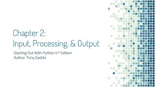 Introduction to Python - Chapter 2 - 2022