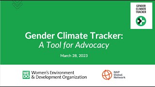 Gender Climate Tracker: A Tool for Advocacy