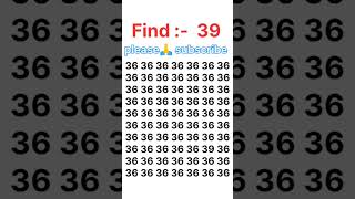 Find 39 🧐👀 #shorts #shortsfeed #numbers