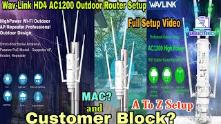 Wav-Link HD4 AC1200 Outdoor Router Setup।Wav-Link Outdoor Router Full Setup Video।SR Electronics।