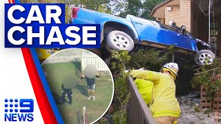 Four teenagers have been arrested after wild police chase in Queensland | 9 News Australia