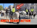 King's Guard Action: Mounted Police Called to Secure Parade Venue. #horseguards