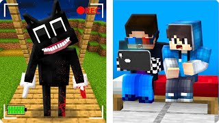 We Found CARTOON CAT on a HIDDEN Camera in Minecraft!