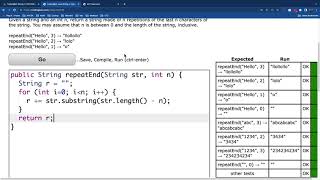 CodingBat String 2 repeatEnd