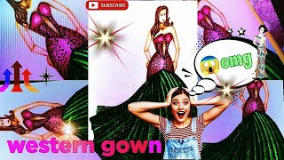 western gown #trending #viralvideo #yt #youtube #art #video