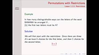 iPrep, Lesson 1 2 3 Permutations with Restrictions