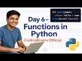 Day 6 – Functions in Python | Built-in, User-defined, Parameters, Return Values & Default Arguments