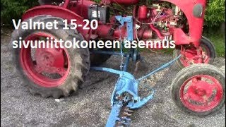 Valmet 15-20 sivuniittokoneen asennus