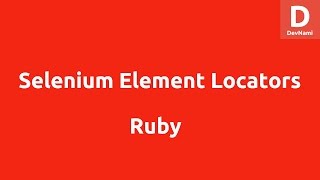 Locate Web Elements with Selenium Ruby WebDriver