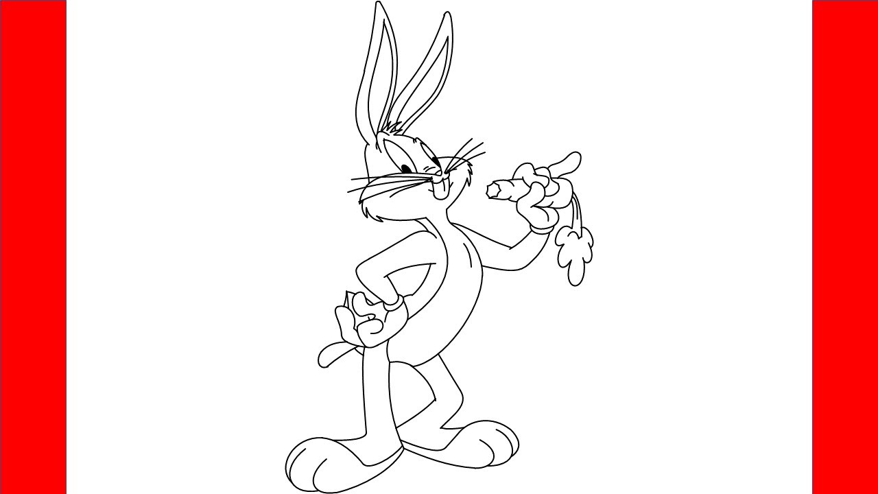 How To Draw Bugs Bunny Step By Step Easy