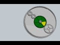 unidirectional input gear oscillating output gear