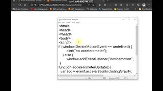 Reading phone's accelerometer data using javascript | single file app | html-js