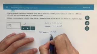 ALEKS - Calculating Molarity using Solute Moles
