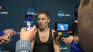 Spencer Lee of Iowa advances to the NCAA semifinals at 125