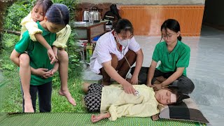 Hien was sick and was taken to the doctor's house for medical examination and treatment