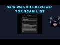 Dark Web Site Review: TOR Scam List