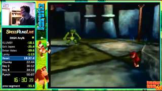 Donkey Kong 64 any% in 49:57.76