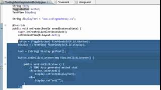Android Tutorial No 9 Toggle Button
