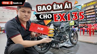 Phuộc sau nhún êm, tăng chỉnh nặng nhẹ cho Exciter 135. Phuộc X1R chính hãng Exciter 135 cao 203mm