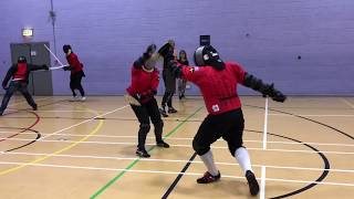 Sidesword \u0026 Buckler Sparring - Esther vs Nick