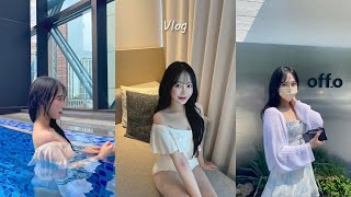 Vlogㅣ부산 여름휴가🌊 가성비 호텔 신라스테이 서부산💫ㅣ기장 맛집 카페 브이로그